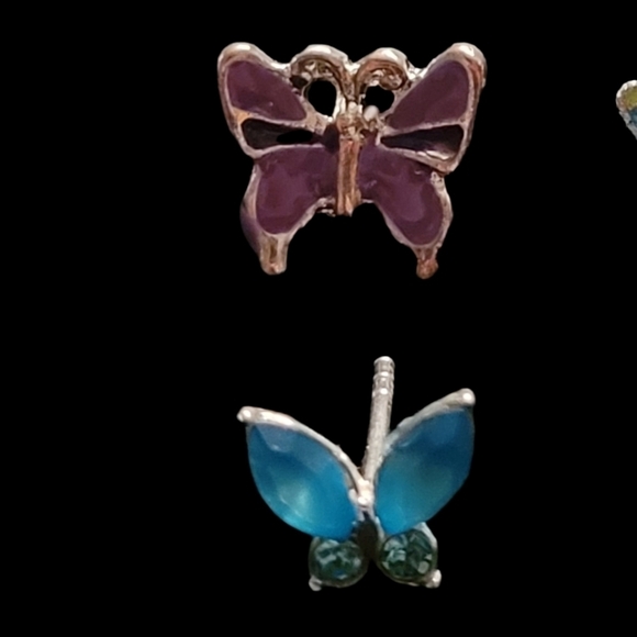Butterflies - Single Earrings Set of 4 - Picture 2 of 3